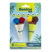 Bambini Игрушка для грызунов "Мороженое рожок" из люфы. 2 шт
