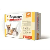 Inspector Quadro Tabs Таблетки от внешних и внутренних паразитов для кошек и собак 0,5-2 кг, 4 таблетки в упаковке