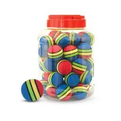 Triol Игрушка для кошек "Мячик полосатый", синий, d35мм (банка 50шт.