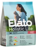Elato Holistic Lite сухой д/стерил. кошек и котов с ягненком и индейкой / для домаш. малоактивных (300 г)