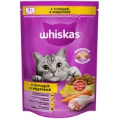 Whiskas Вкусные подушечки с нежным паштетом, с курицей и индейкой, 350 г