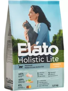 Elato Holistic Lite Neutered Chicken & Turkey / Indoor & Low-Active Cat сухой корм для стерилизованных кошек с курицей и индейкой