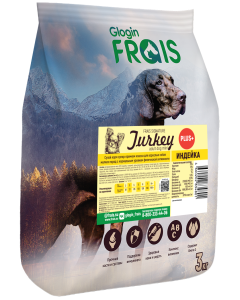 FRAIS MINI DOG TURKEY PLUS+ Сухой корм для собак мини пород с мясом индейки, (15 кг)